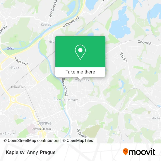 Карта Kaple sv. Anny