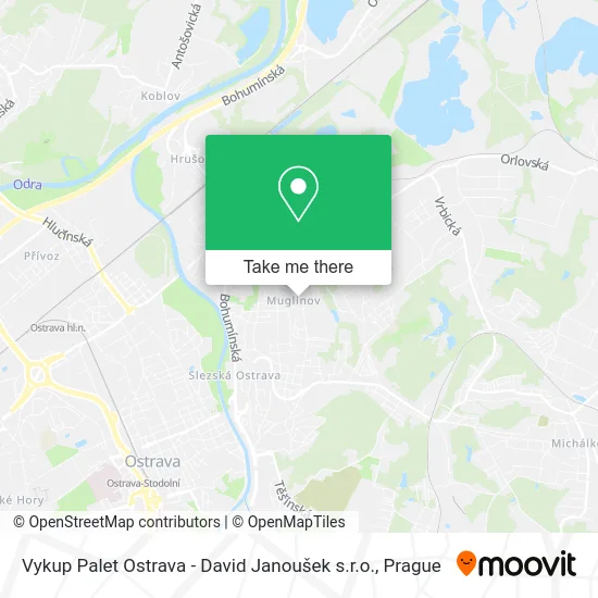 Карта Vykup Palet Ostrava - David Janoušek s.r.o.