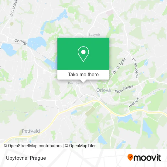 Карта Ubytovna