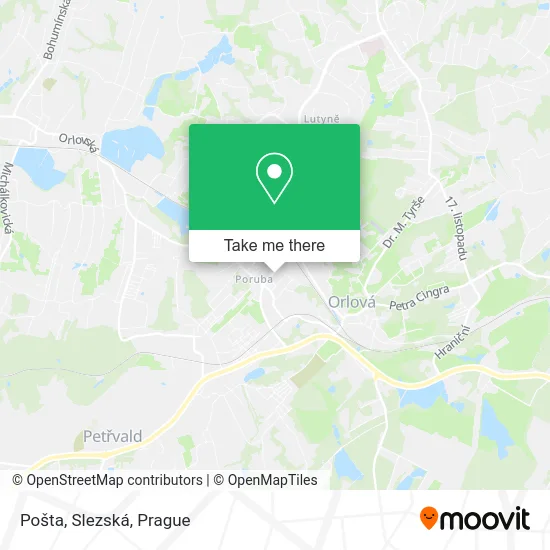 Карта Pošta, Slezská