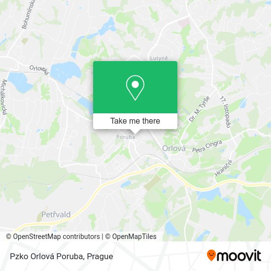 Карта Pzko Orlová Poruba