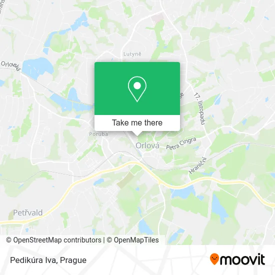 Карта Pedikúra Iva