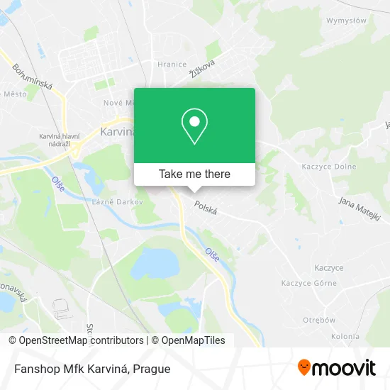Fanshop Mfk Karviná map