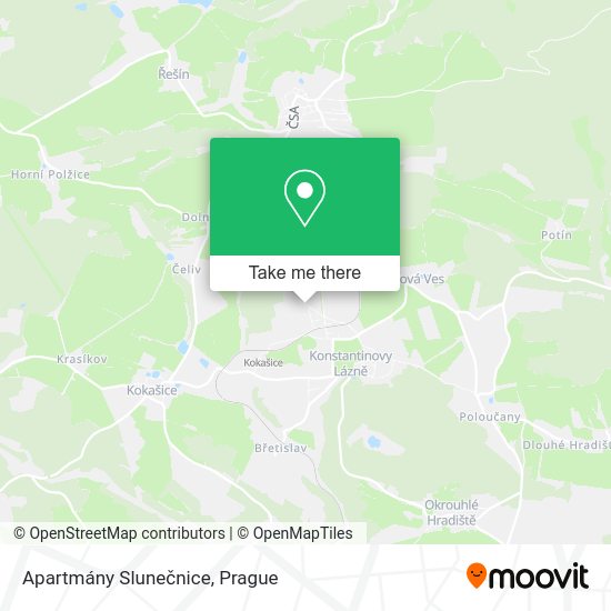 Карта Apartmány Slunečnice