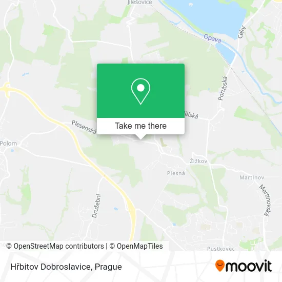 Карта Hřbitov Dobroslavice
