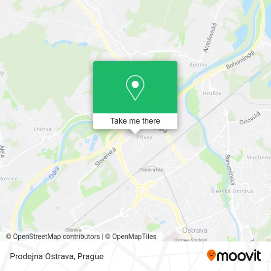 Карта Prodejna Ostrava