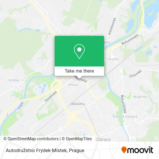 Карта Autodružstvo Frýdek-Místek