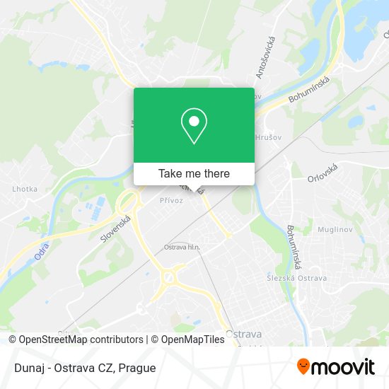 Карта Dunaj - Ostrava CZ