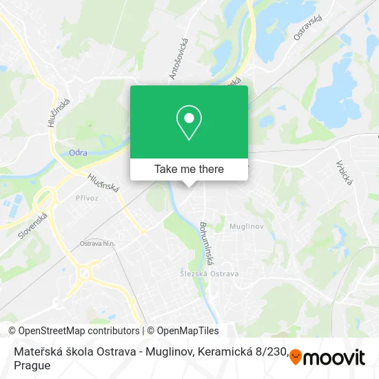 Карта Mateřská škola Ostrava - Muglinov, Keramická 8 / 230