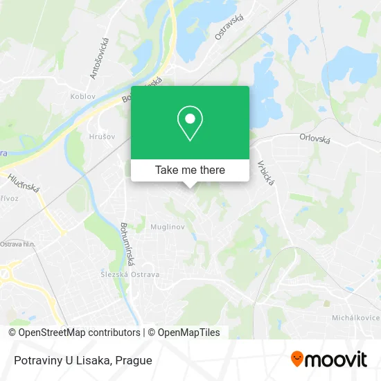 Карта Potraviny U Lisaka