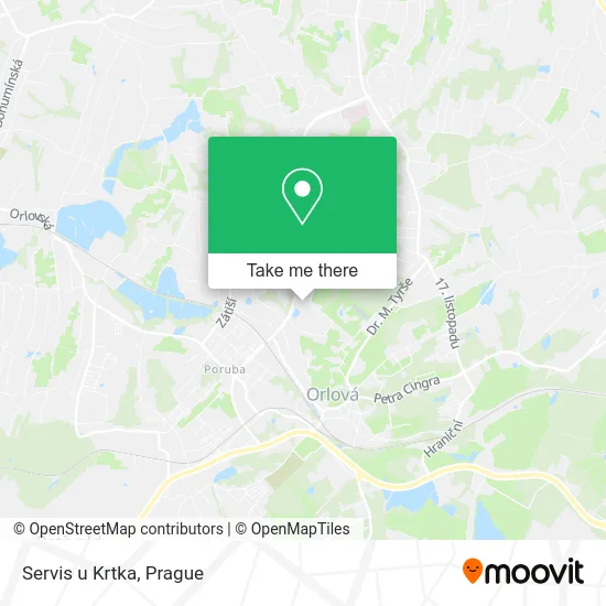 Карта Servis u Krtka