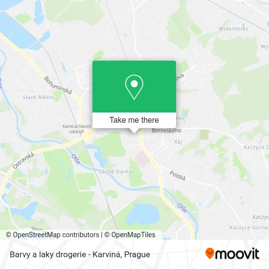 Карта Barvy a laky drogerie - Karviná