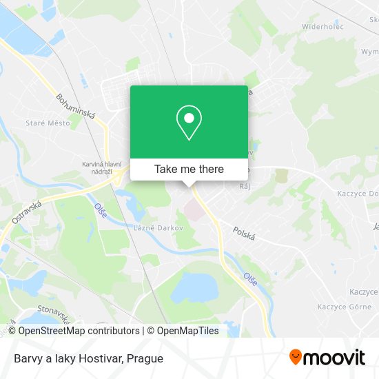 Карта Barvy a laky Hostivar