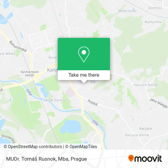 Карта MUDr. Tomáš Rusnok, Mba