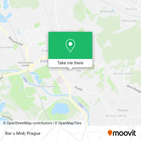 Карта Bar u Mně