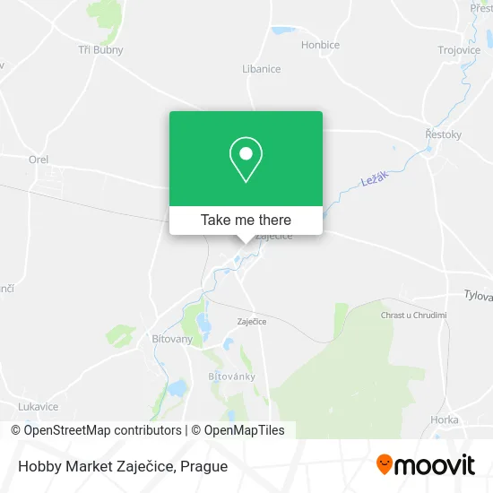 Карта Hobby Market Zaječice