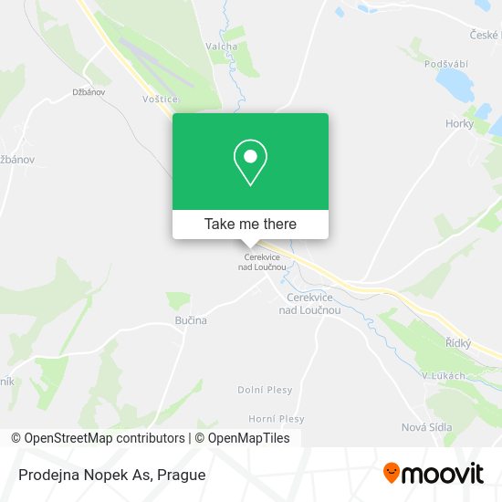 Карта Prodejna Nopek As