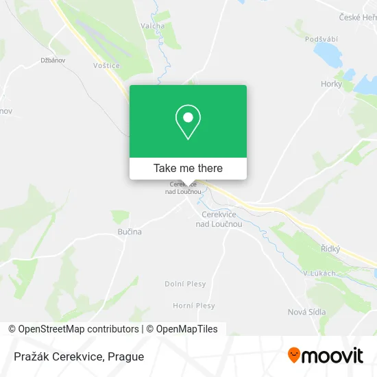 Карта Pražák Cerekvice