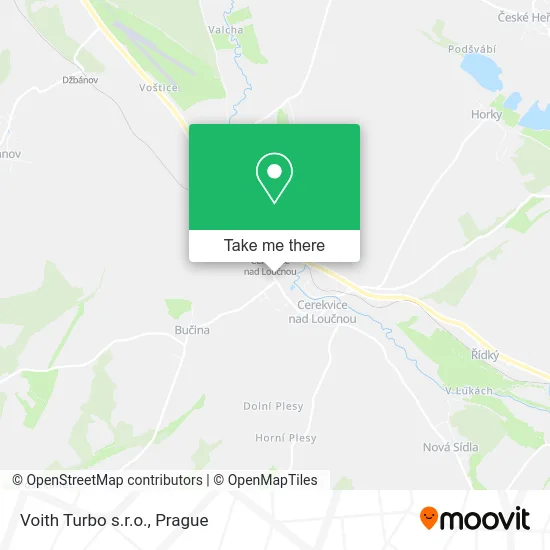 Карта Voith Turbo s.r.o.