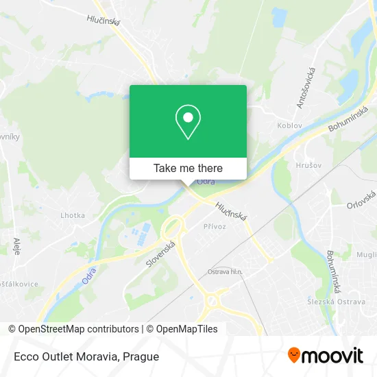 Карта Ecco Outlet Moravia