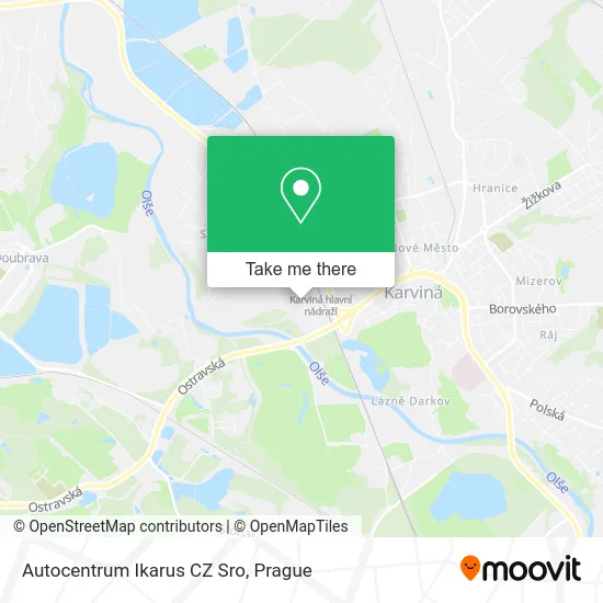 Карта Autocentrum Ikarus CZ Sro