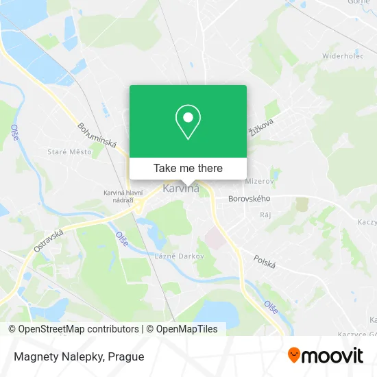 Карта Magnety Nalepky