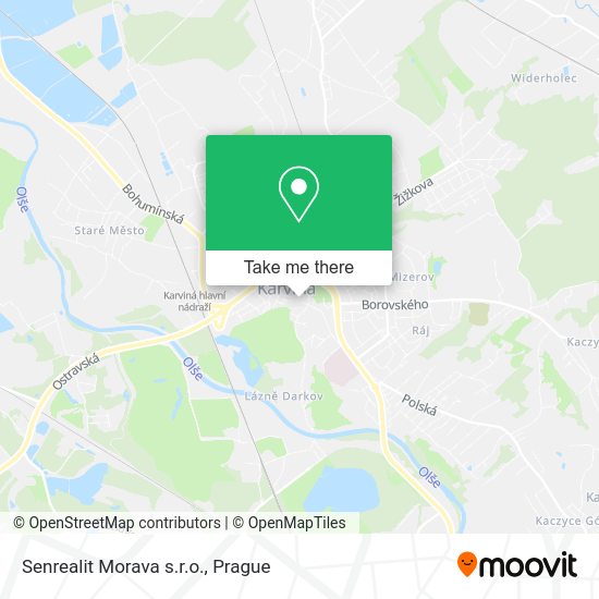 Карта Senrealit Morava s.r.o.