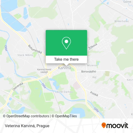 Карта Veterina Karviná