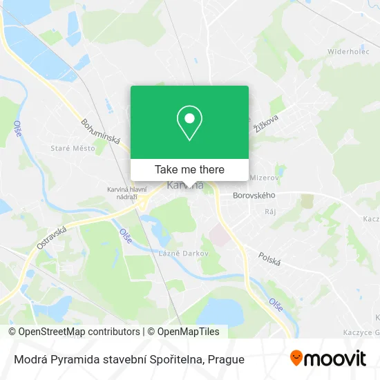 Карта Modrá Pyramida stavební Spořitelna