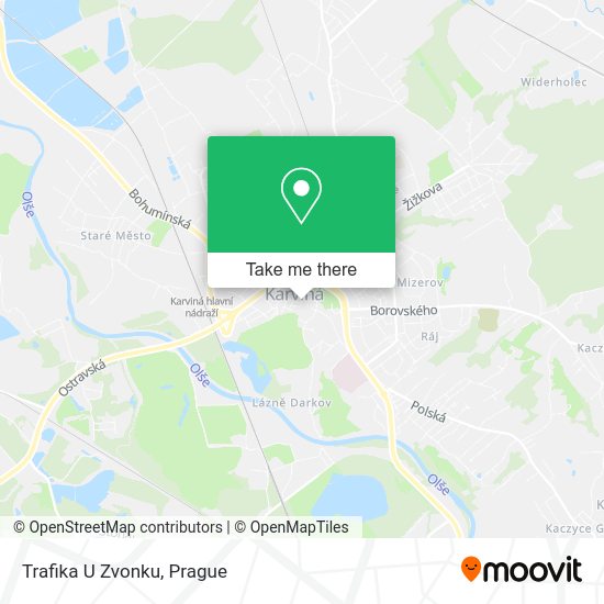 Карта Trafika U Zvonku