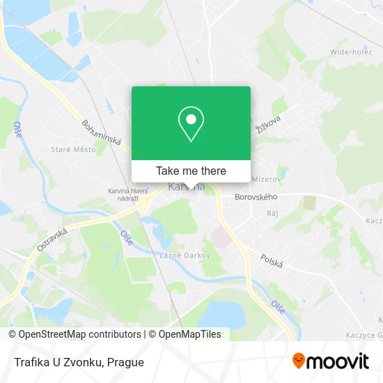 Карта Trafika U Zvonku