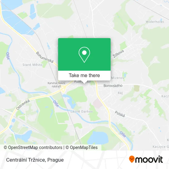 Карта Centrální Tržnice