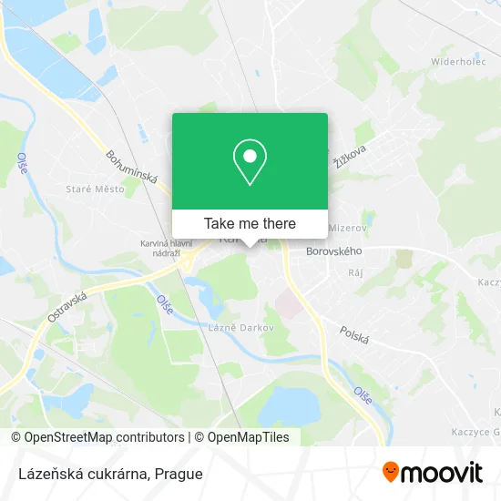 Карта Lázeňská cukrárna