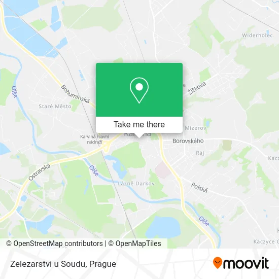 Карта Zelezarstvi u Soudu