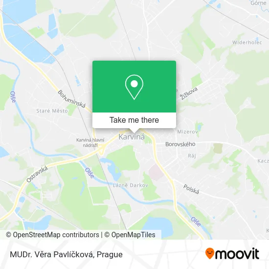 Карта MUDr. Věra Pavlíčková