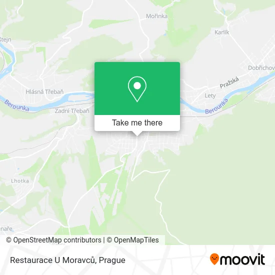 Карта Restaurace U Moravců
