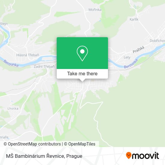 Карта MŠ Bambinárium Řevnice
