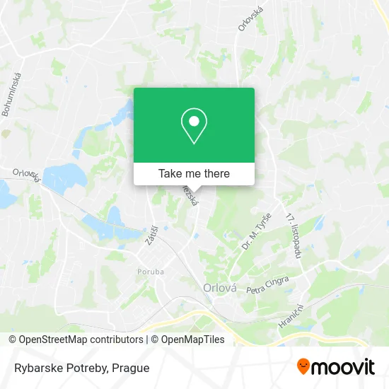 Карта Rybarske Potreby