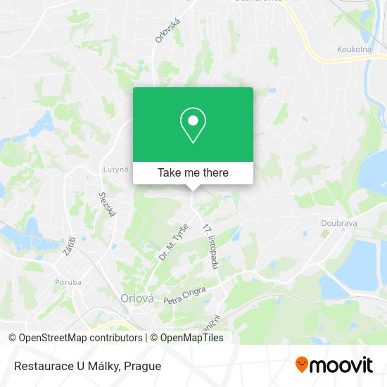 Карта Restaurace U Málky