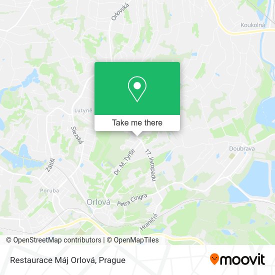Карта Restaurace Máj Orlová
