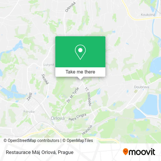 Карта Restaurace Máj Orlová