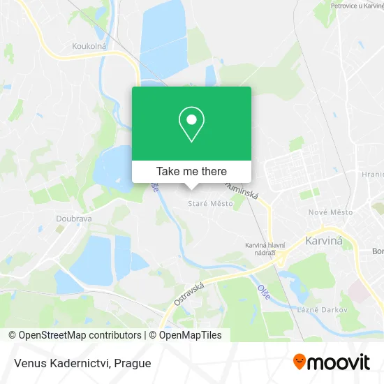 Venus Kadernictvi map