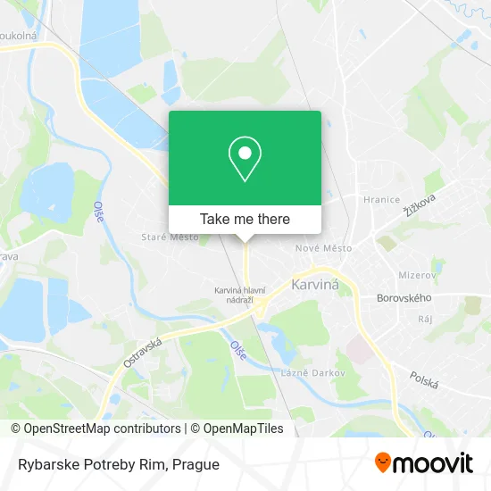 Карта Rybarske Potreby Rim