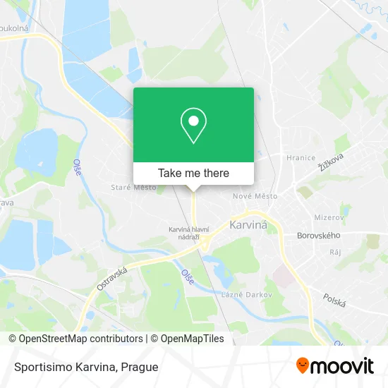 Карта Sportisimo Karvina