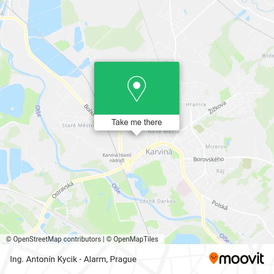 Карта Ing. Antonín Kycik - Alarm