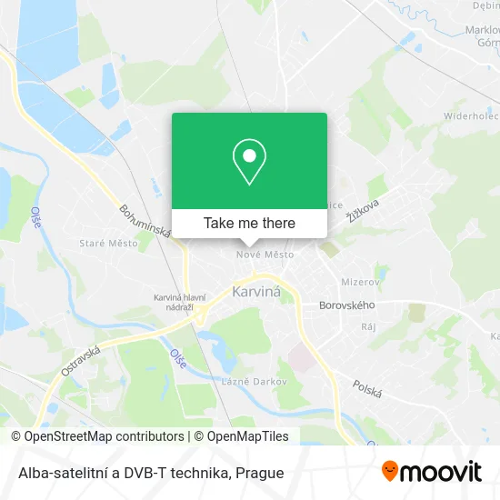 Карта Alba-satelitní a DVB-T technika