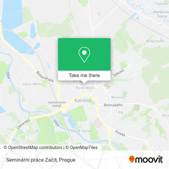 Карта Seminární práce Začít