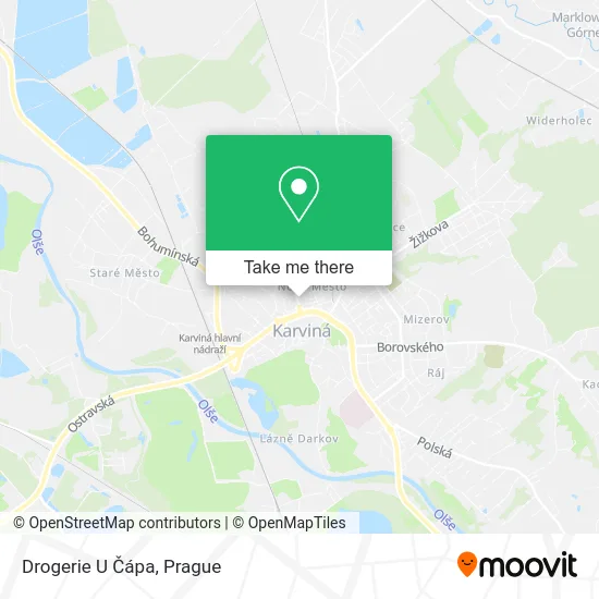 Карта Drogerie U Čápa