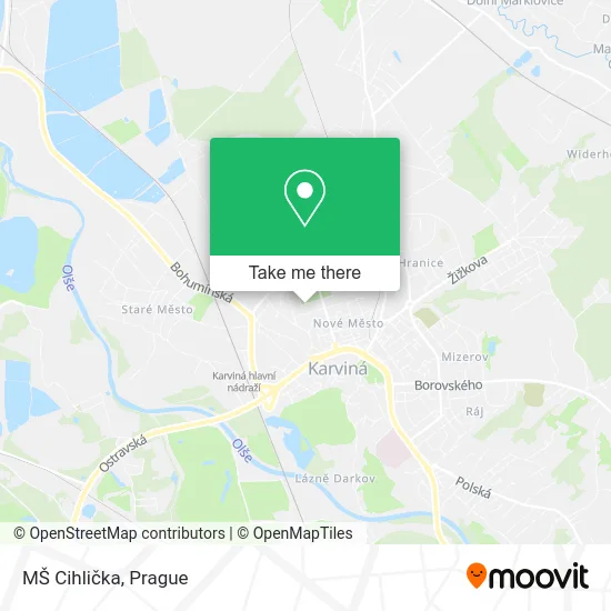 Карта MŠ Cihlička