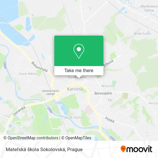 Карта Mateřská škola Sokolovská